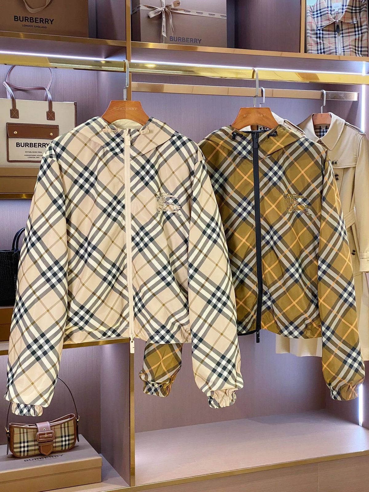 Burberry Vintage Check Quilted Bomber Jacket