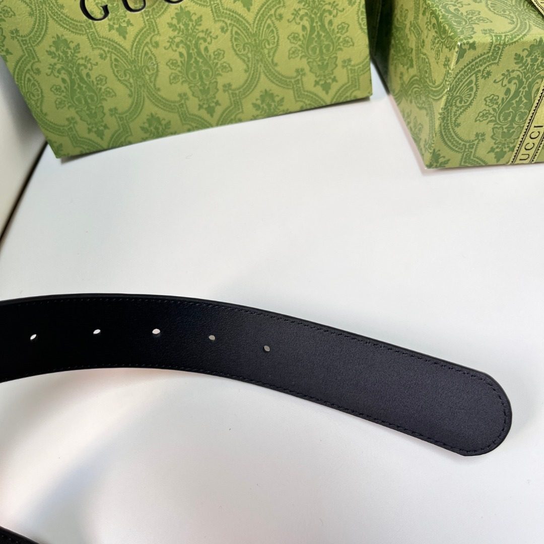 Gucci GG Perforated Leather Belt
