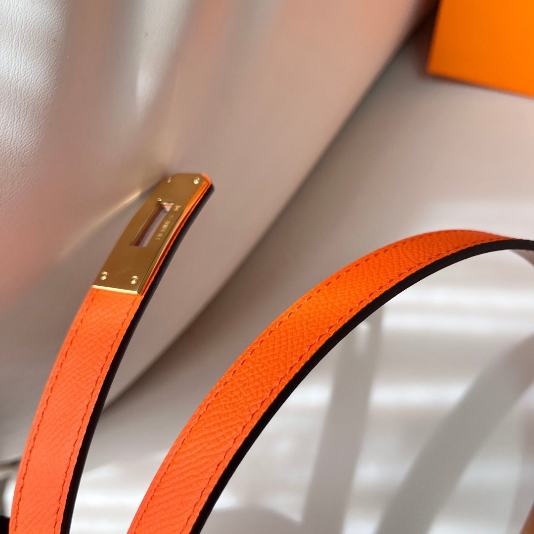 Hermès Epsom Leather Belt Orange