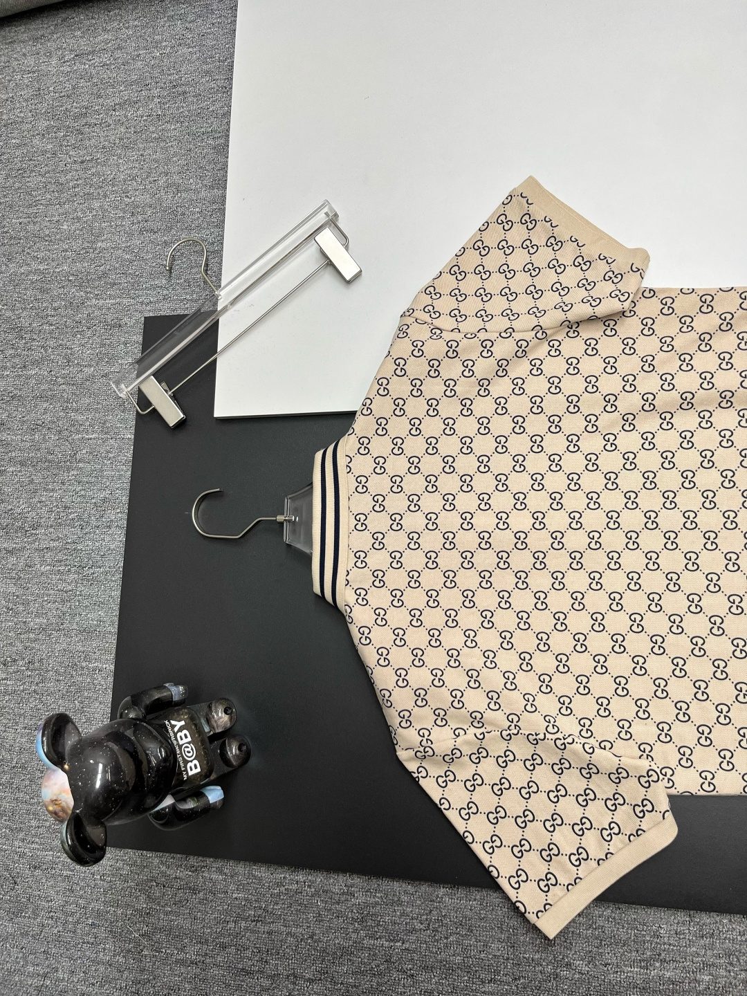 Gucci GG Monogram Polo Shirt Beige