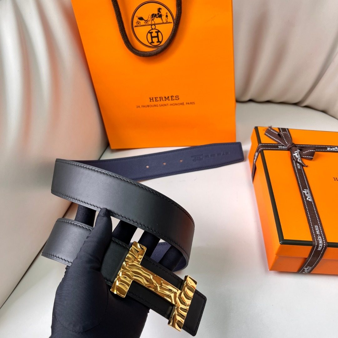 Hermès Constance H Leather Belt Gold Buckle