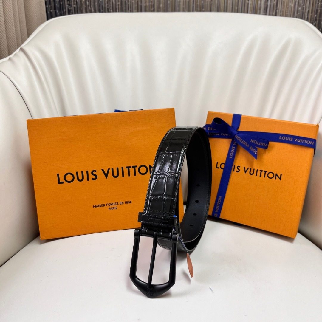 Louis Vuitton Crocodile Leather Belt