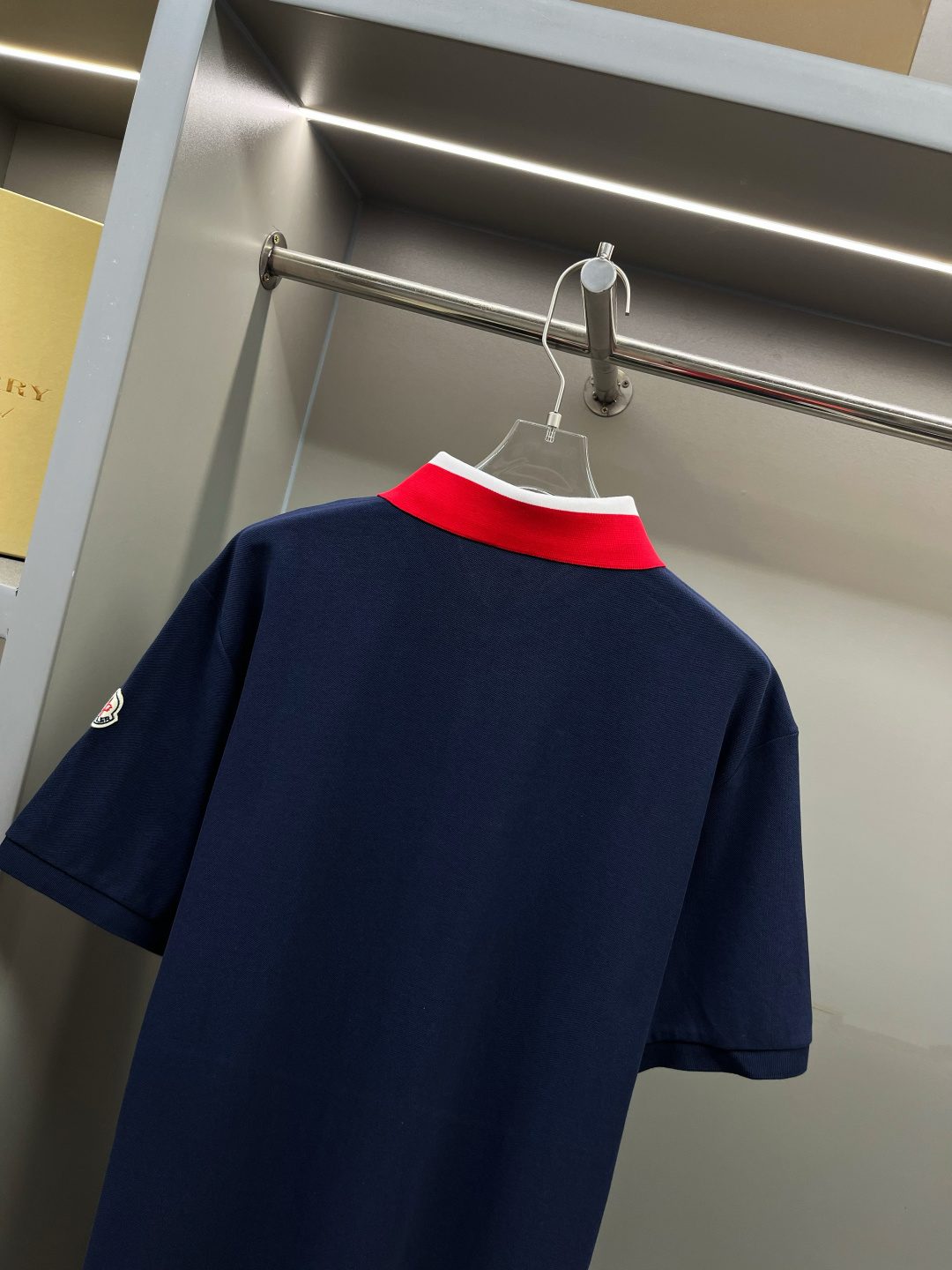 Burberry Colorblock Polo Shirt Navy