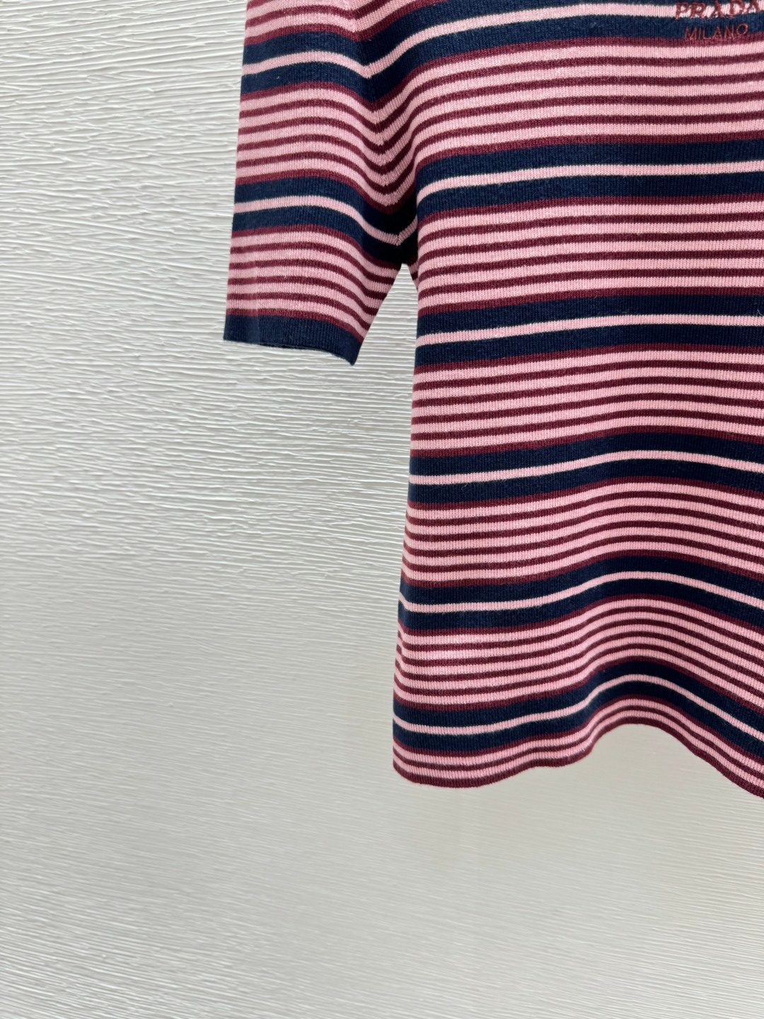 Striped Short-Sleeve Crewneck T-Shirt