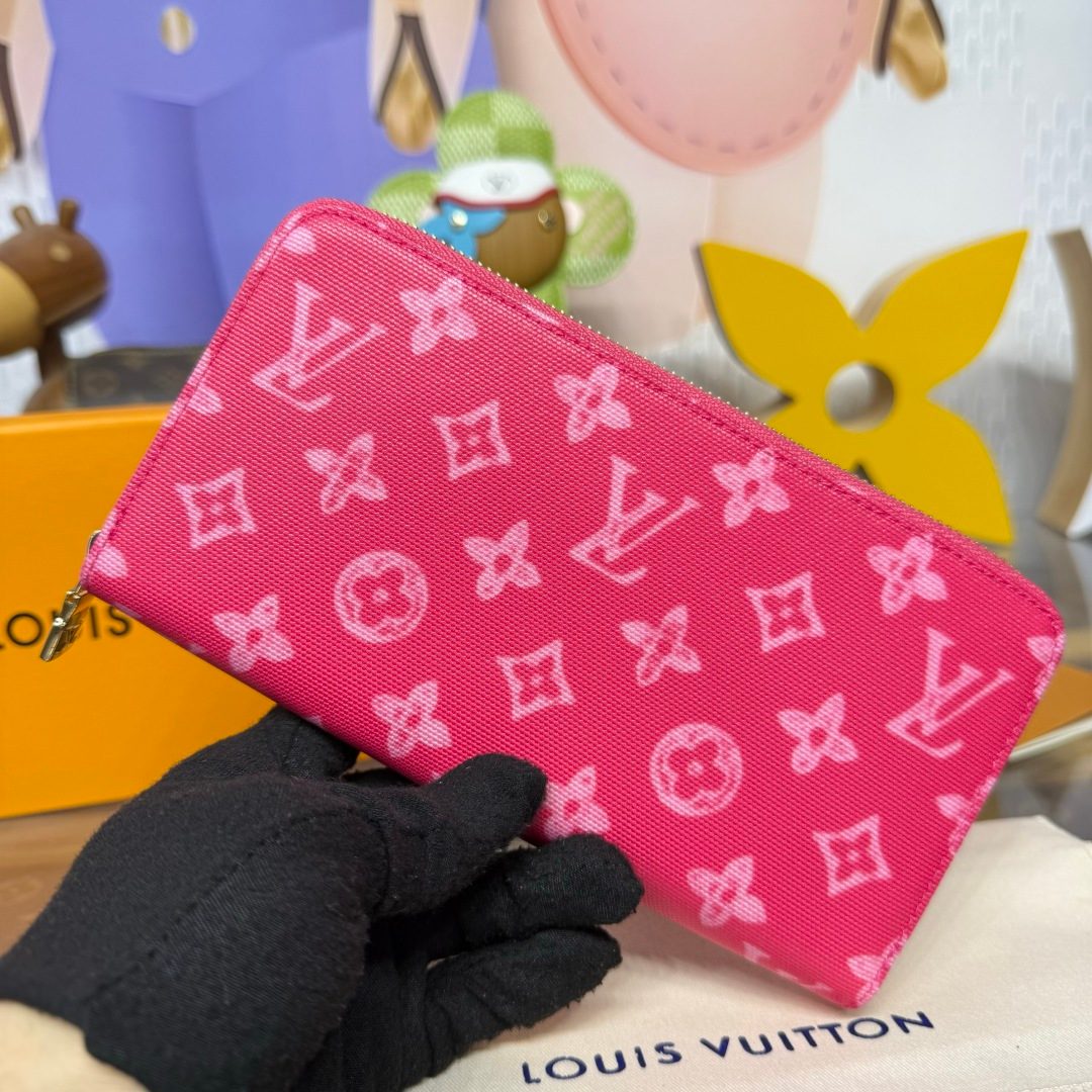 Louis Vuitton Monogram Zippy Wallet Pink
