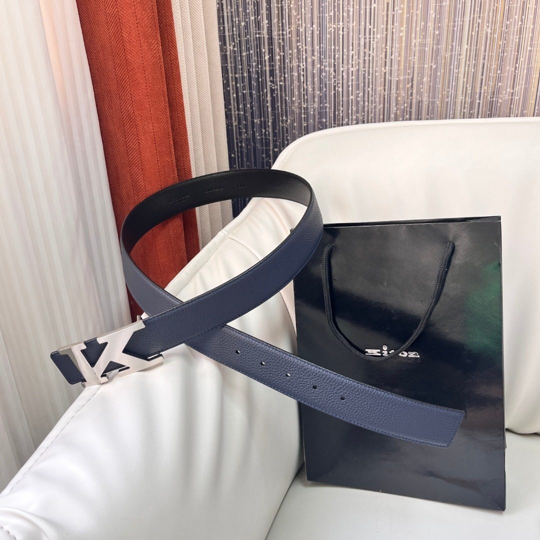 Kenzo K-Buckle Reversible Leather Belt