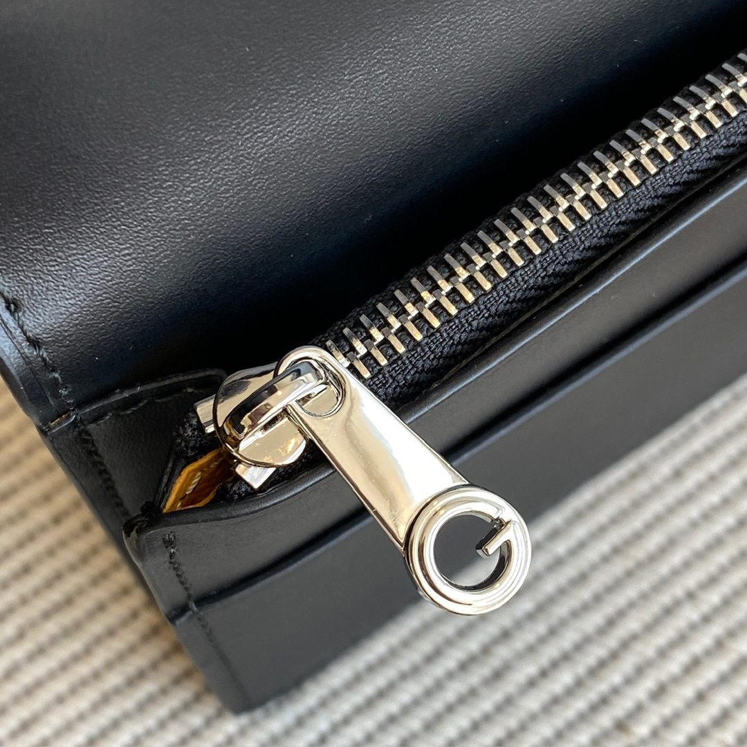 Goyard Leather Wallet with Snap Closure