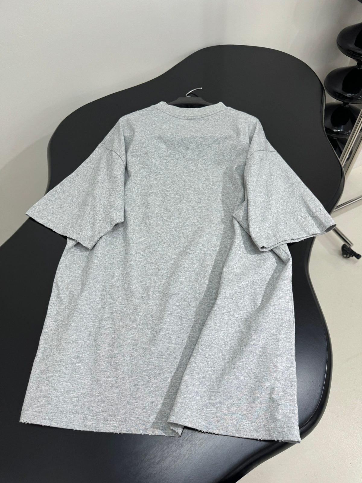 VTIP Embroidered Grey Cotton T-Shirt
