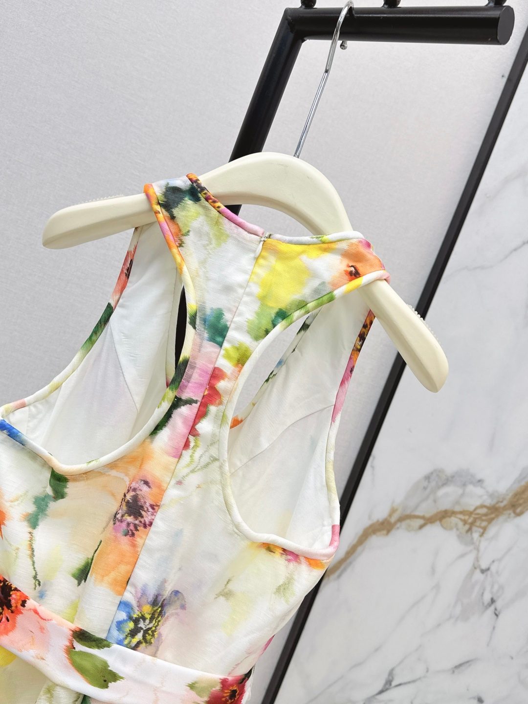 Floral Print Sleeveless A-Line Dress