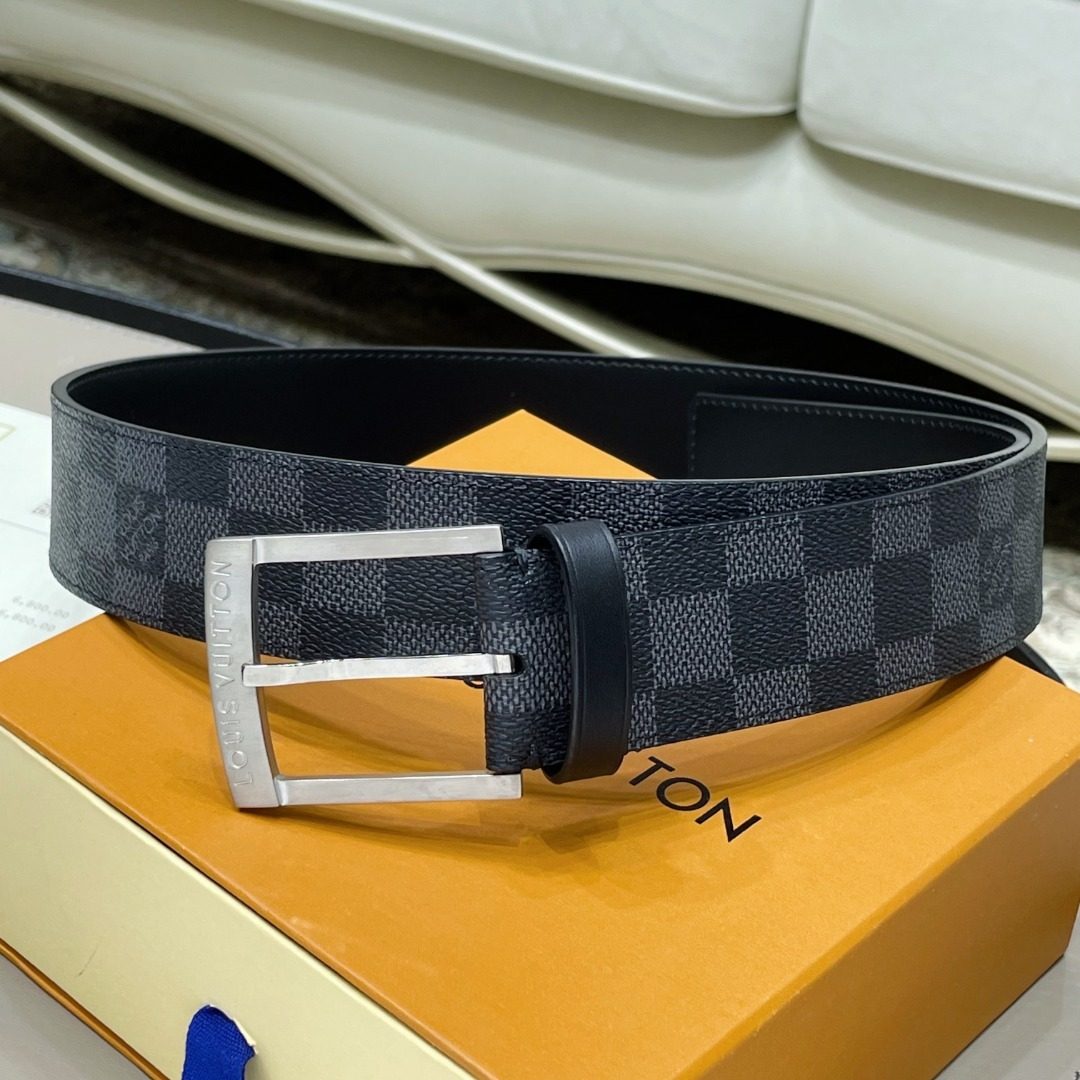 Louis Vuitton Damier Graphite Leather Belt