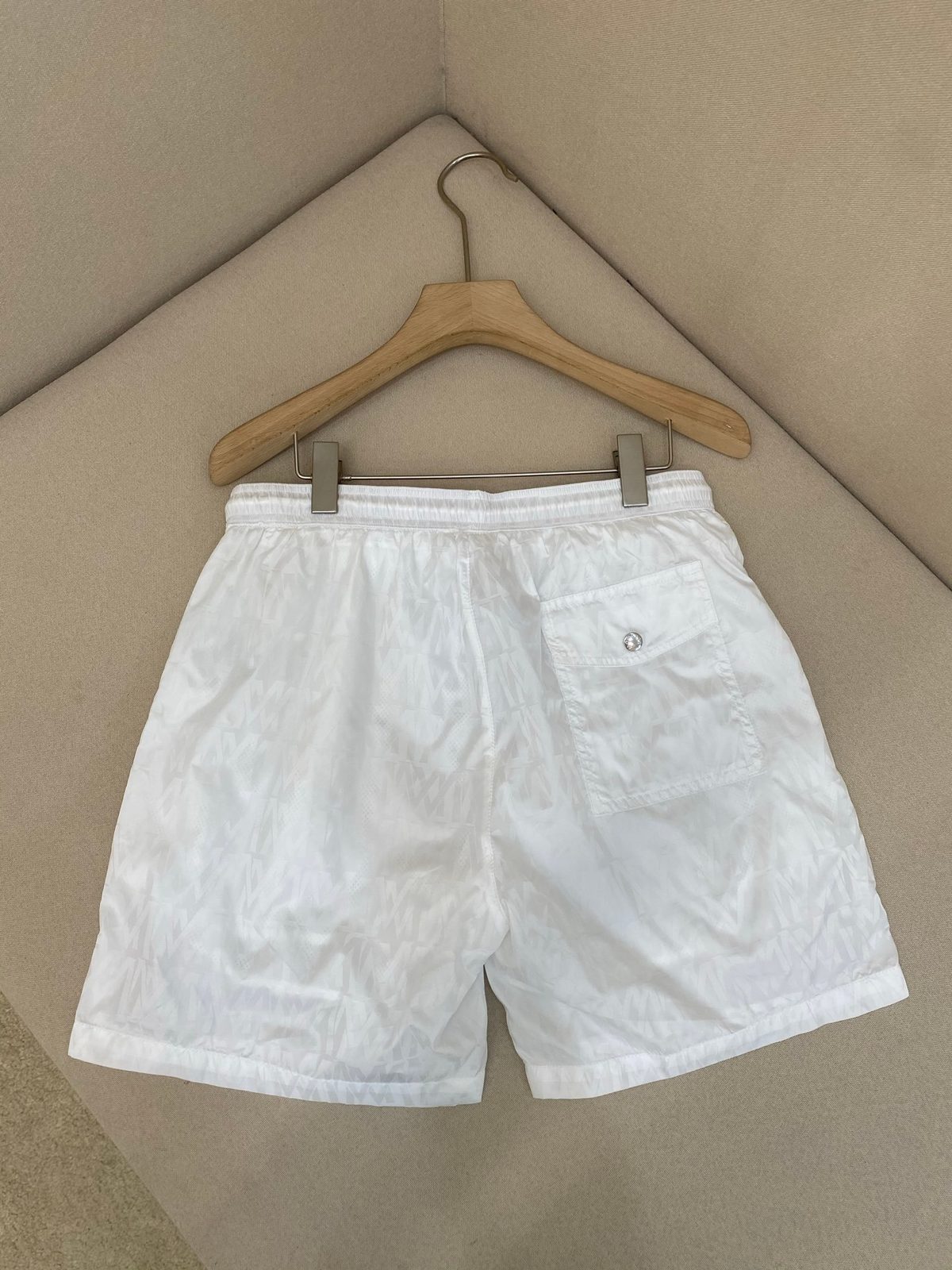 Moncler Men's White Nylon Swim Shorts