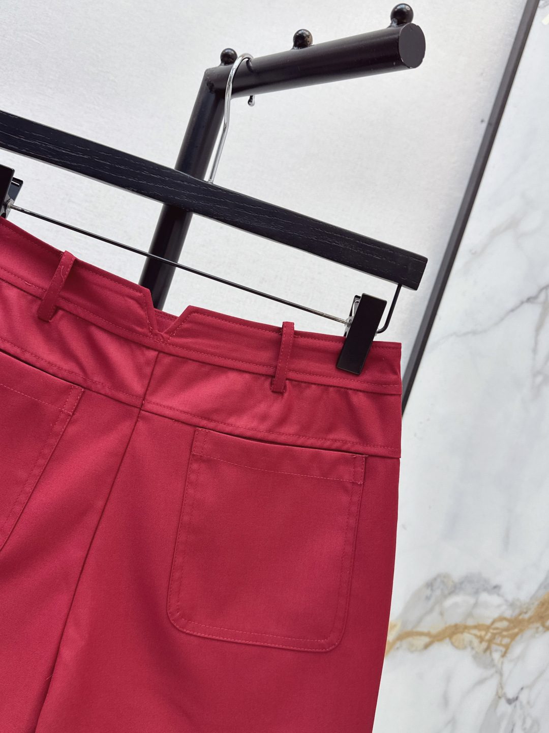 Cotton Twill Shorts with Patch Pockets