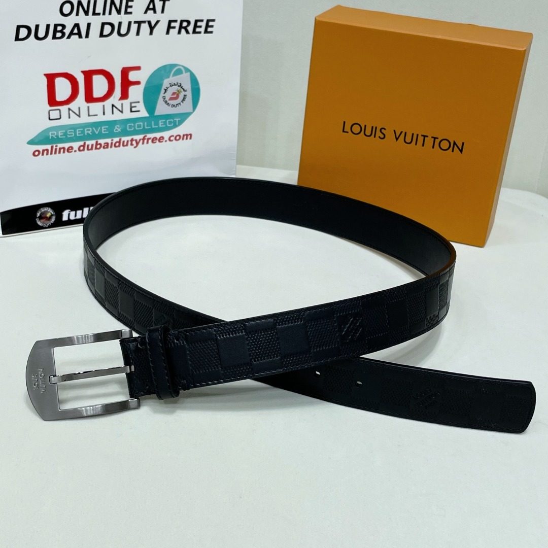 Louis Vuitton Damier Ebene Leather Belt