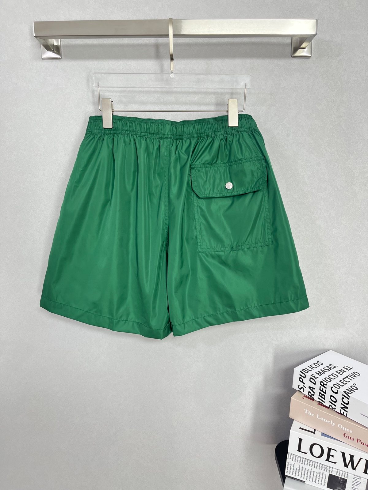 Moncler Nylon Swim Shorts Green