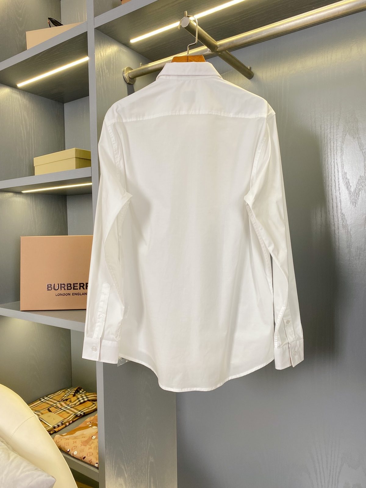 Burberry White Cotton Button-Down Shirt