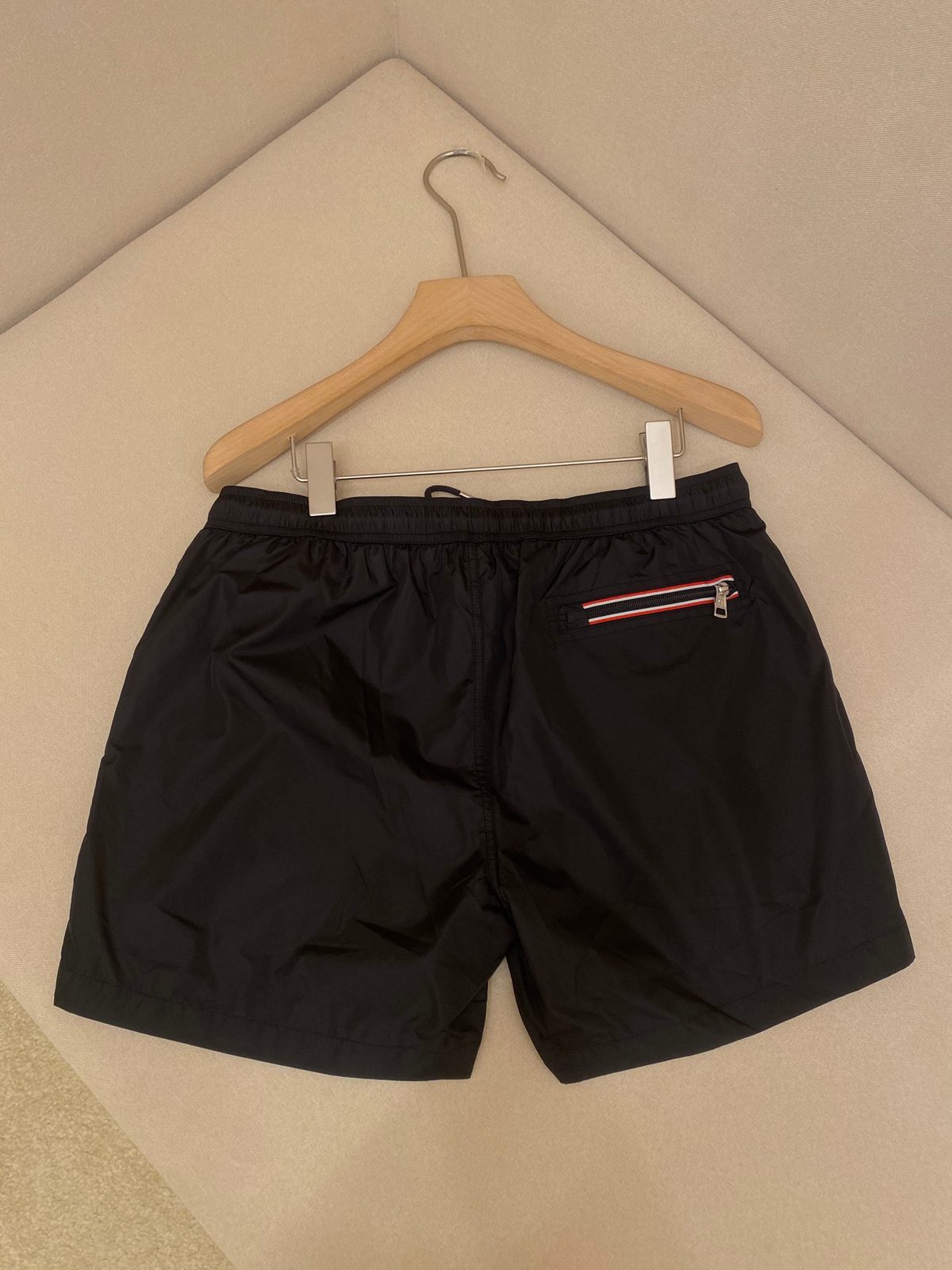 Moncler Black Nylon Swim Shorts