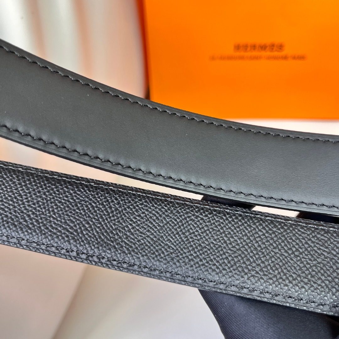 Hermès H Buckle Reversible Leather Belt