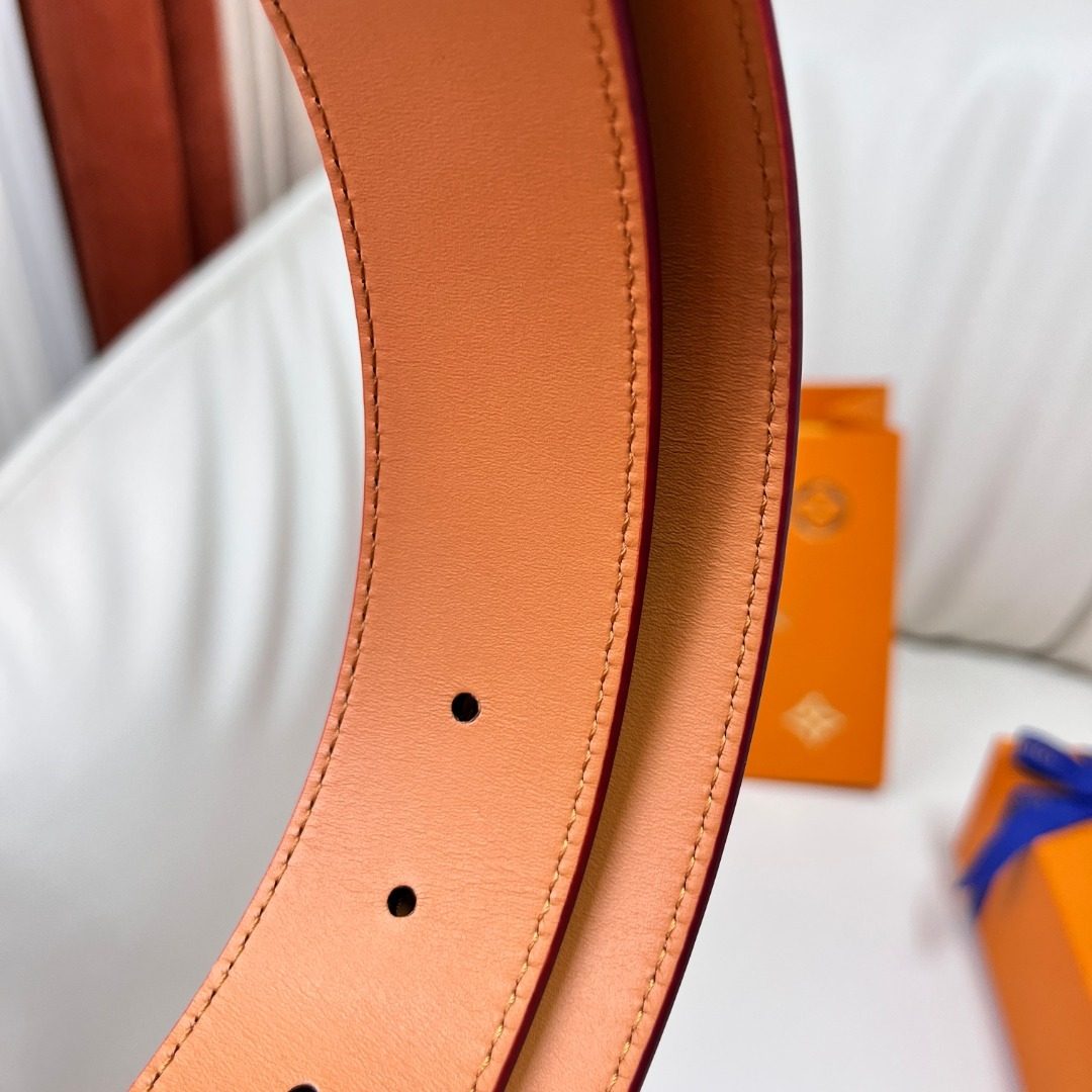 Louis Vuitton Monogram Blue Leather Belt