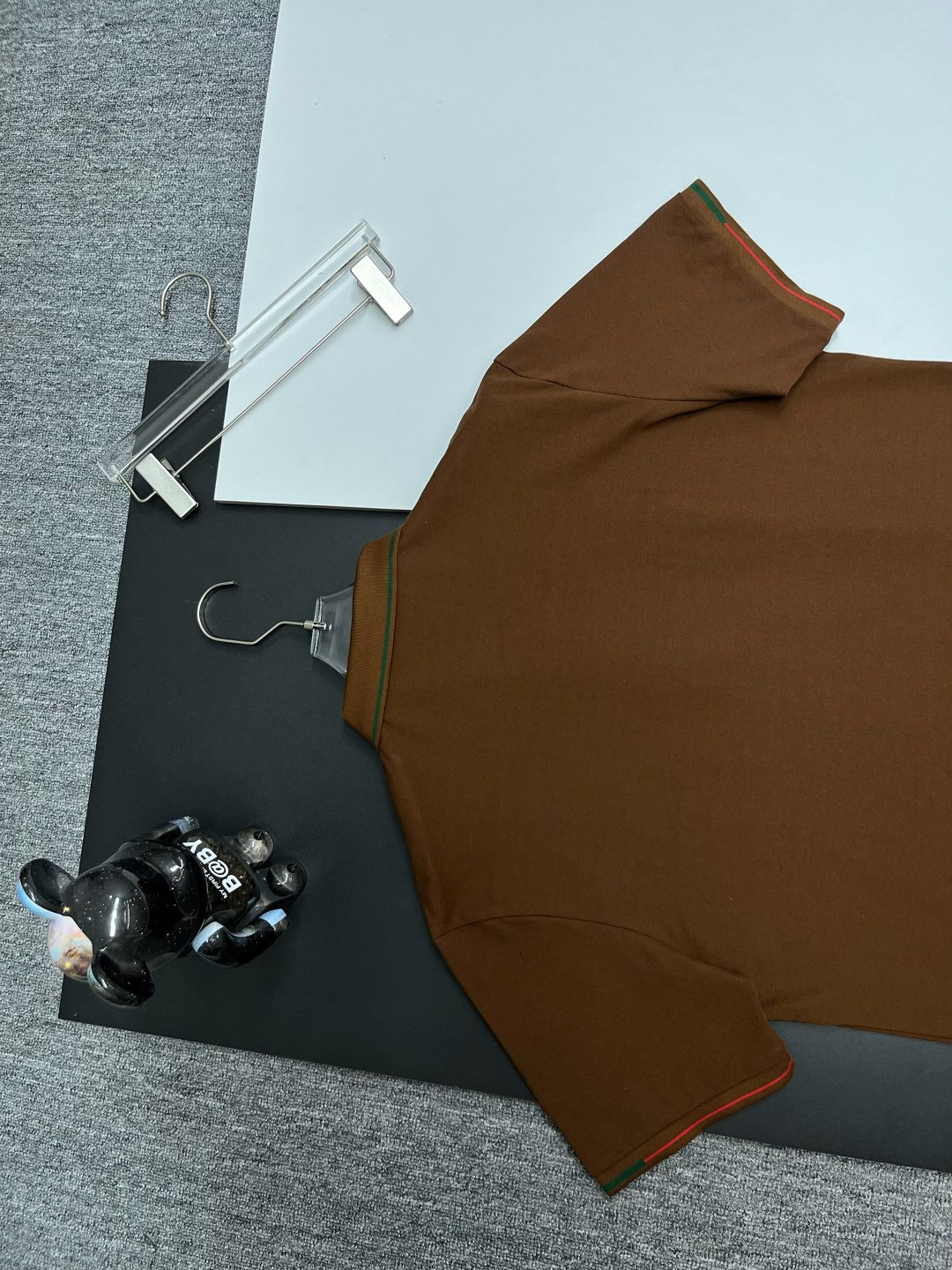 Gucci Web Stripe Polo Shirt Brown