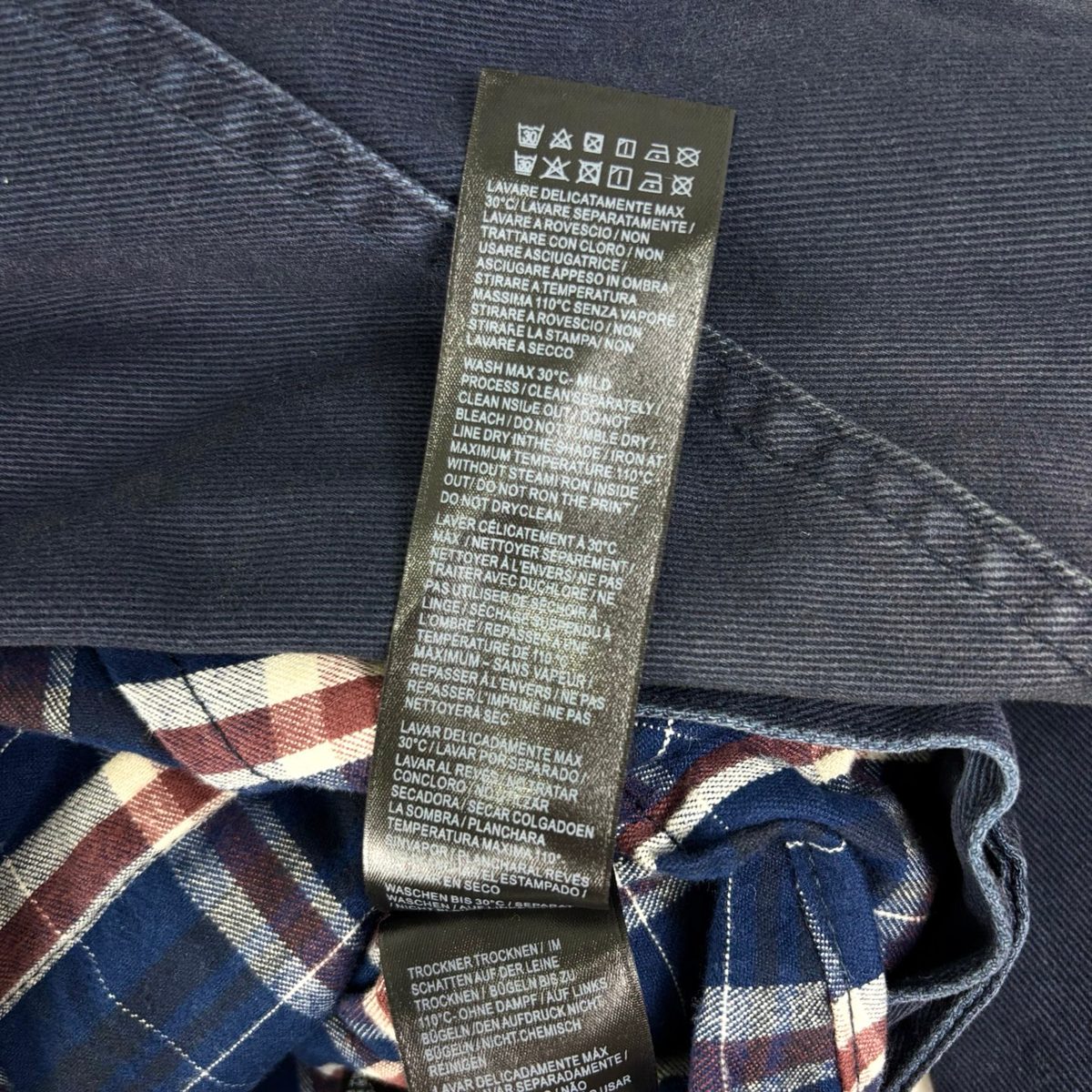 BCA Denim Jacket with Plaid Shirt Combo