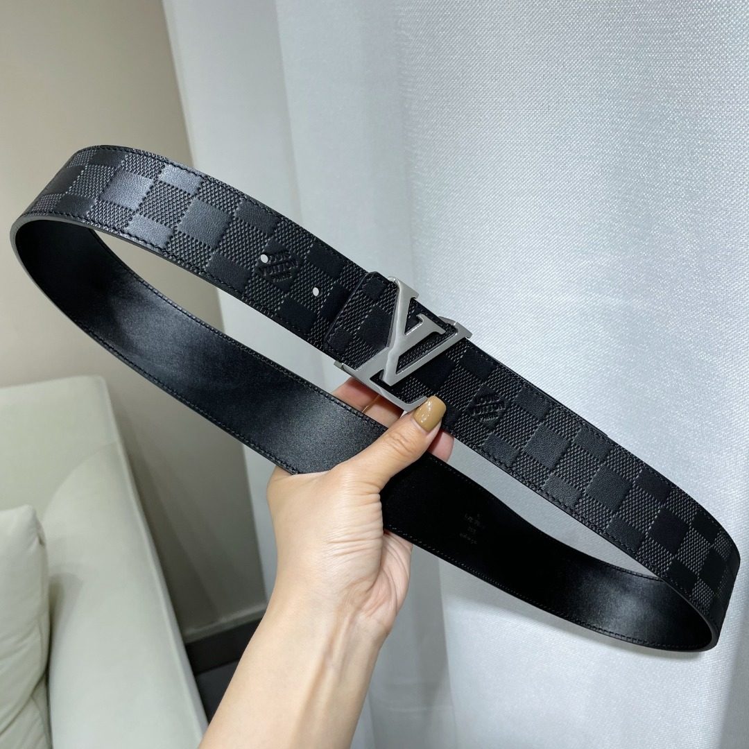 Louis Vuitton Damier Checkered Leather Belt