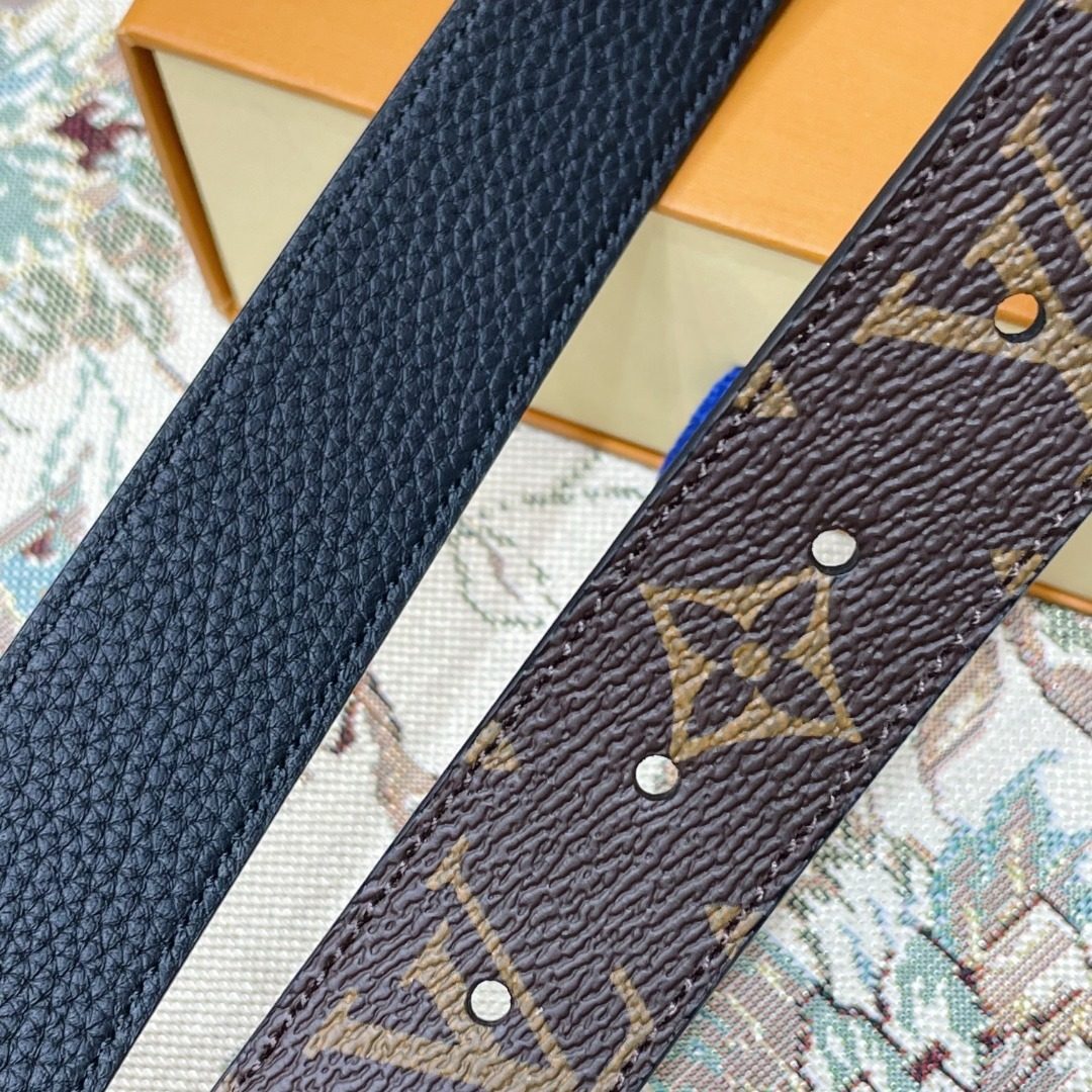 Louis Vuitton Monogram Canvas Belt with LV Buckle