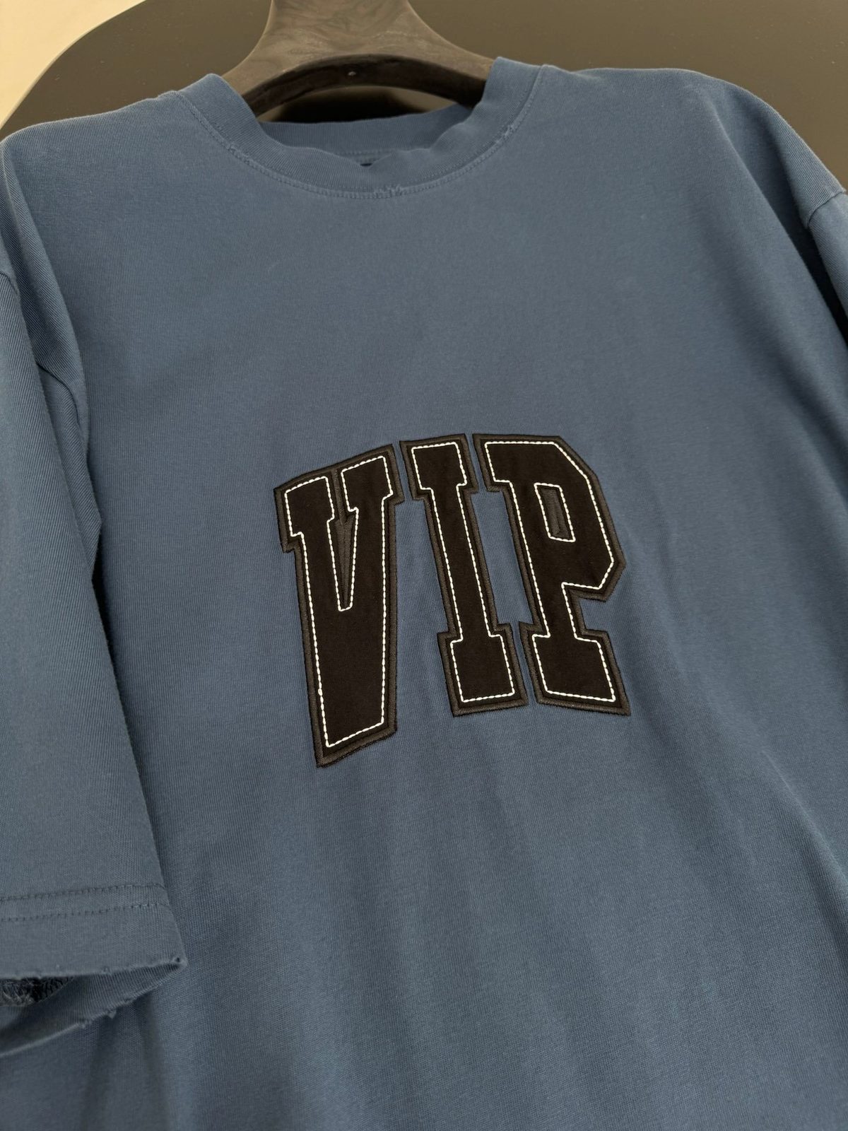 VIP Embroidered Cotton Crewneck T-Shirt
