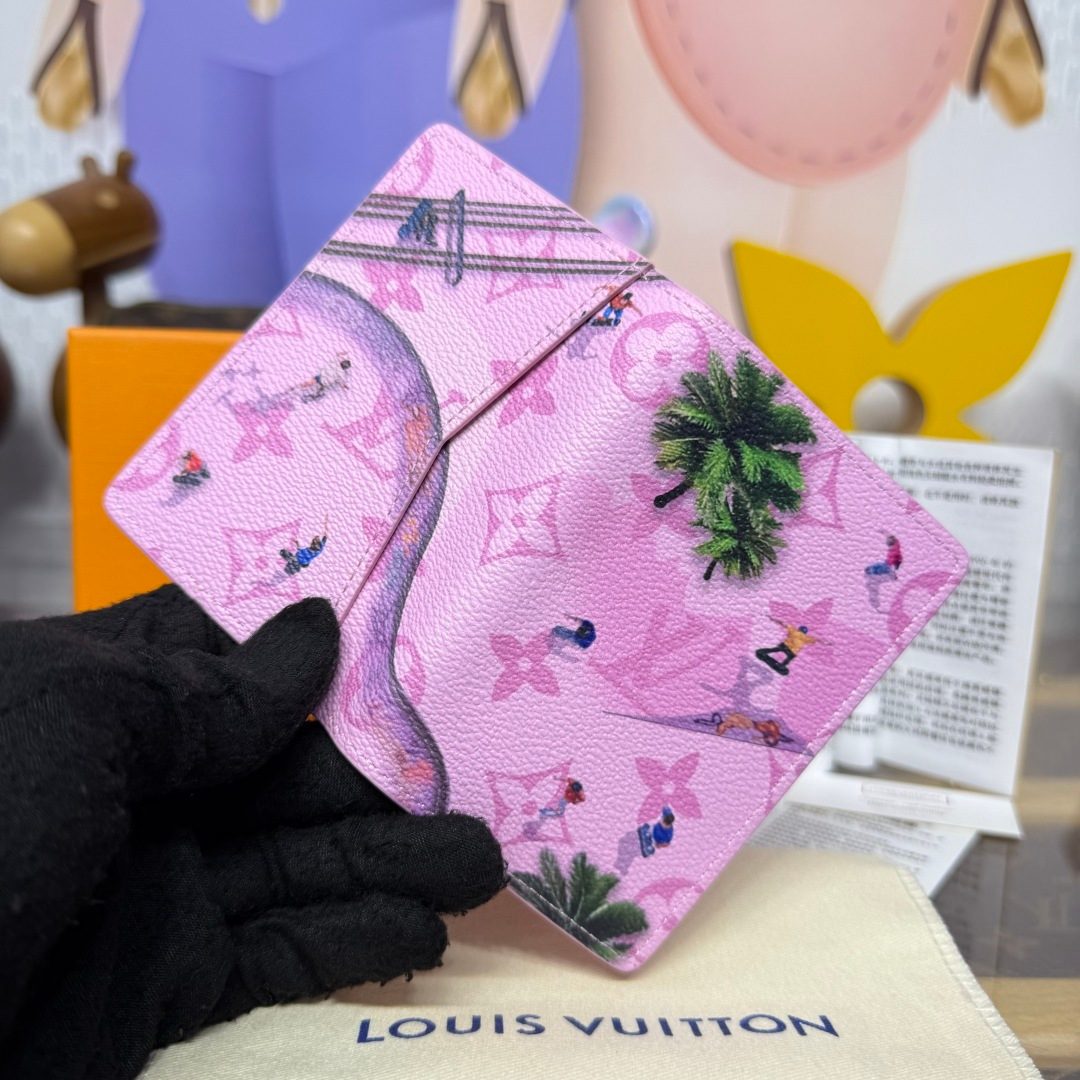 Louis Vuitton Damier Azur Pink Wallet
