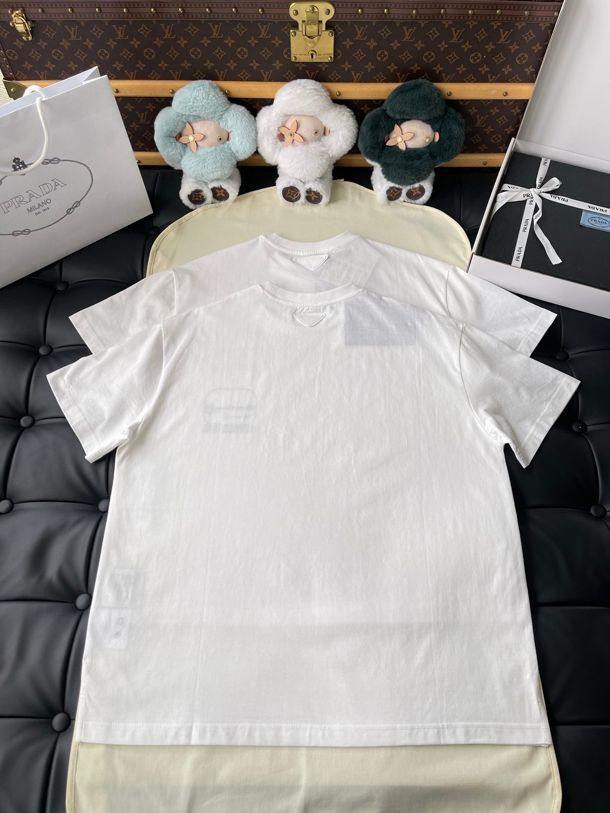 Prada Triangle Logo White T-Shirt