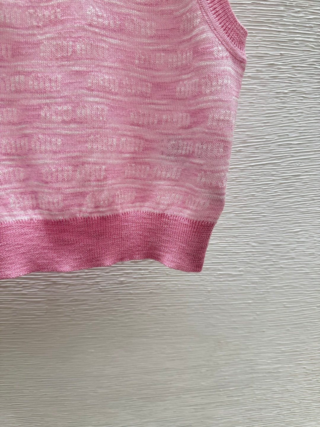 Pink Knit Crewneck Sweater