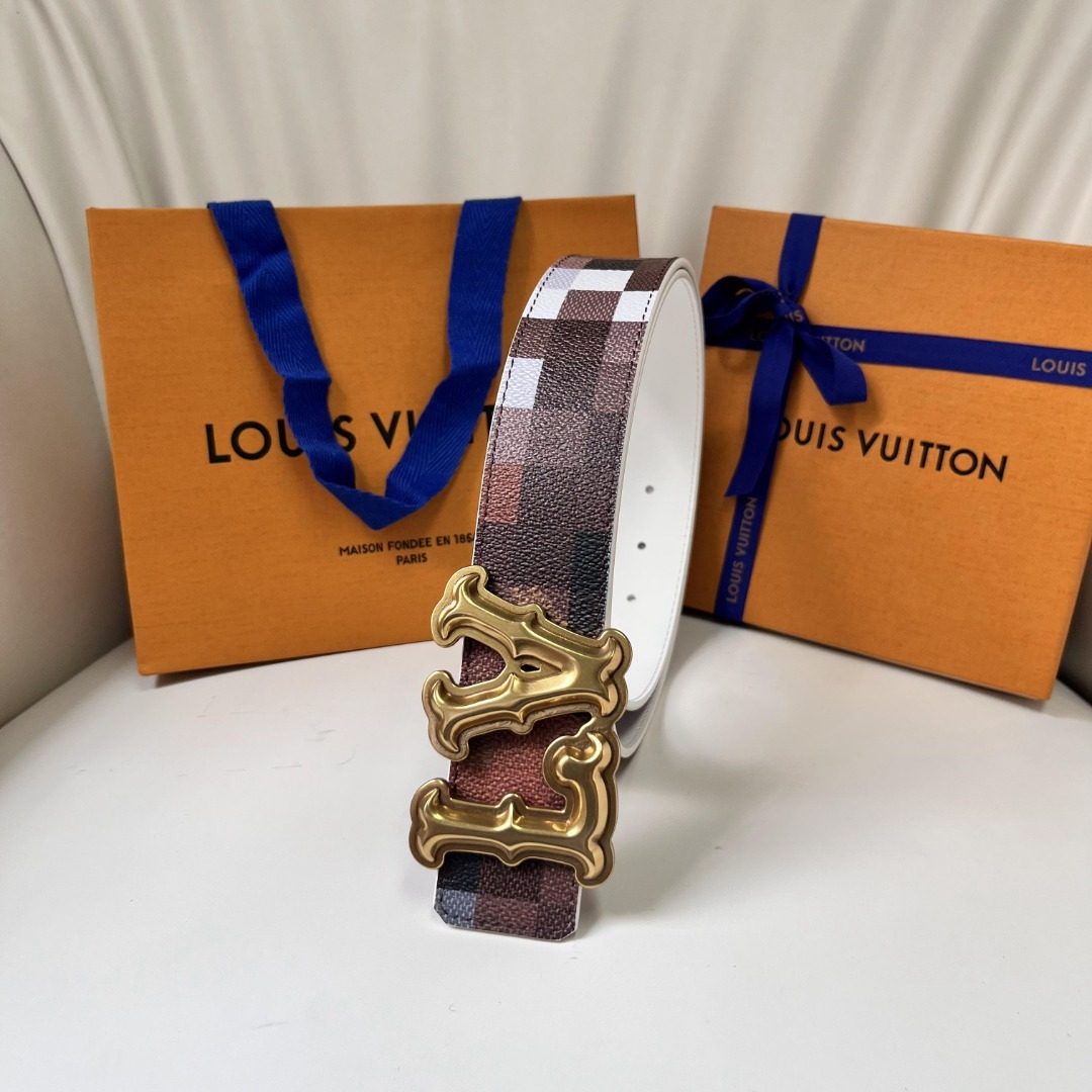 Louis Vuitton Damier Patterned Leather Belt