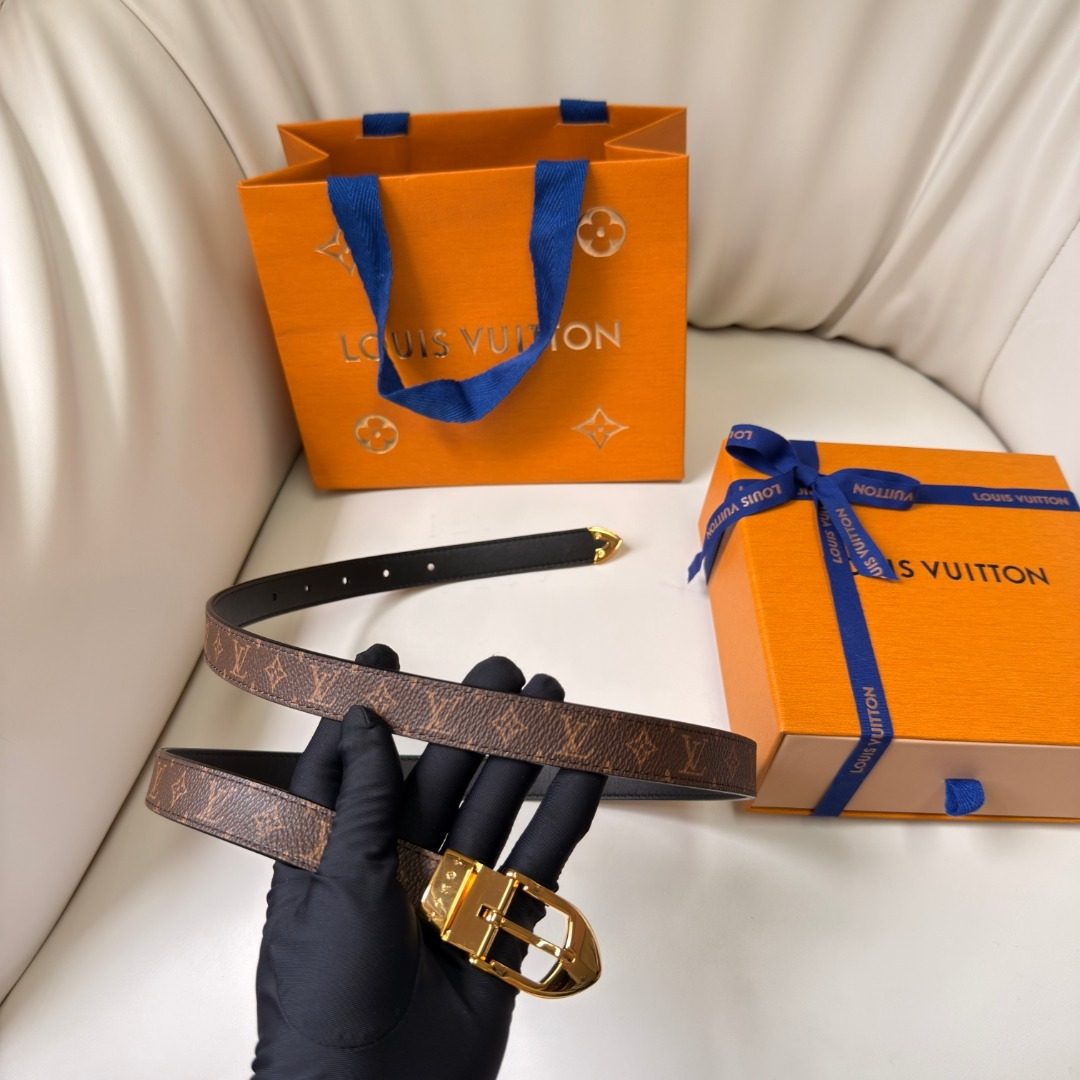 Louis Vuitton Monogram Canvas Leather Belt