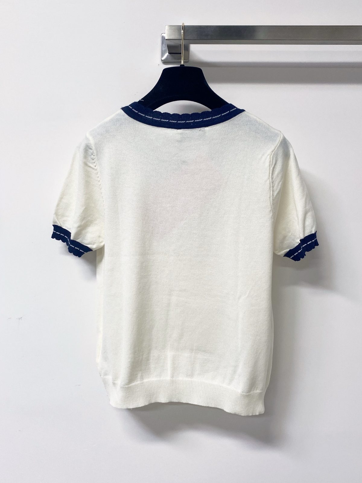 Miu Miu Contrast Trim Crewneck T-Shirt
