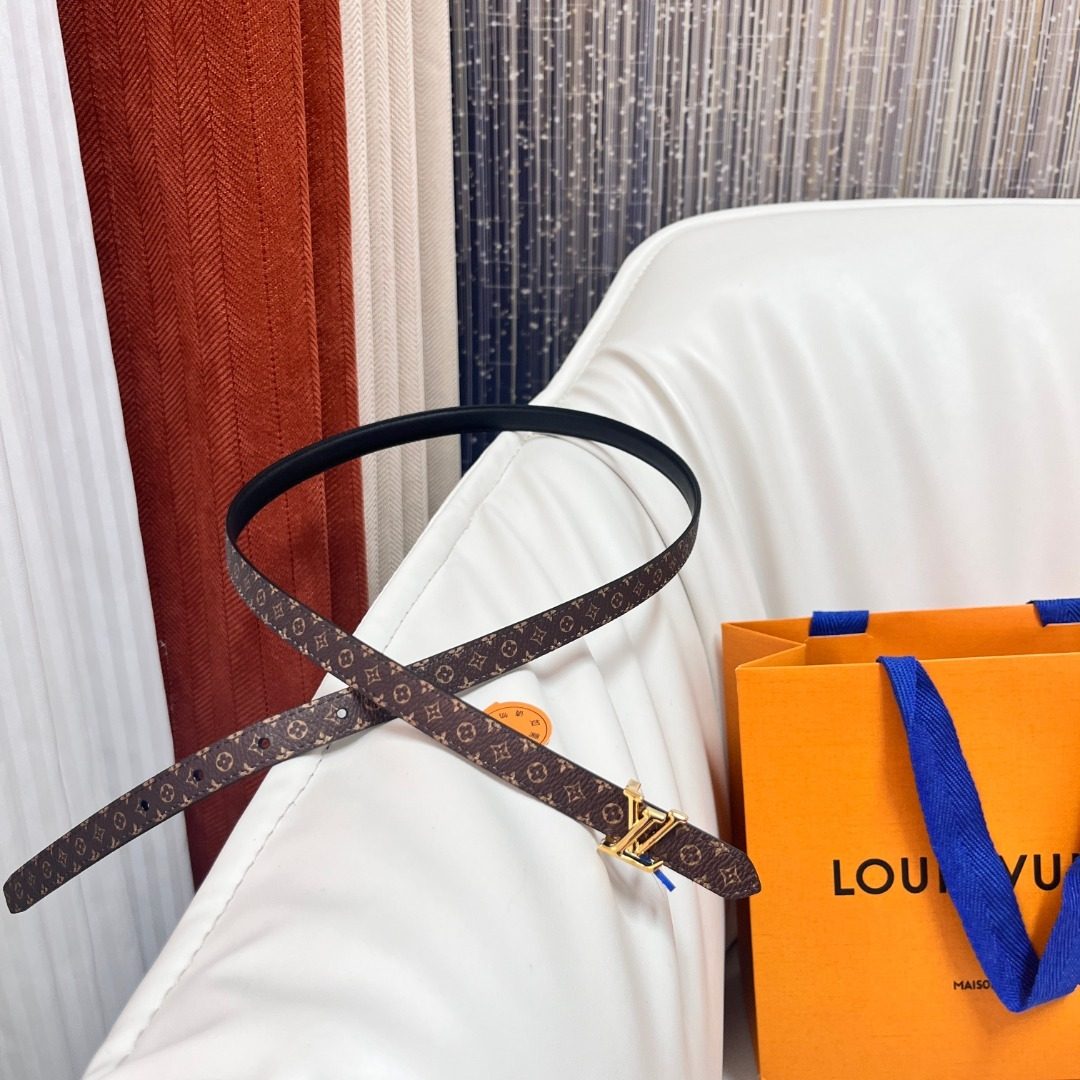 Louis Vuitton Monogram Canvas Belt with LV Buckle