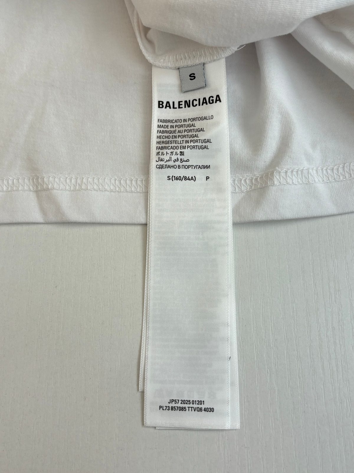 Balenciaga White Cotton T-Shirt