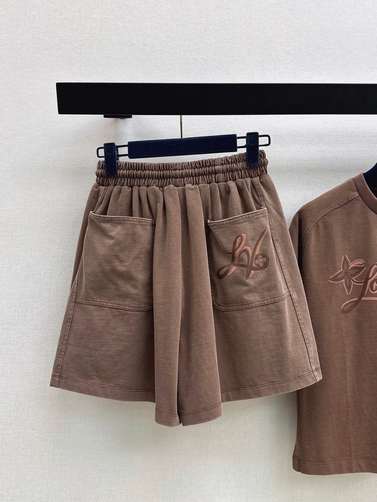 Louis Vuitton Embroidered Logo T-Shirt Shorts Set
