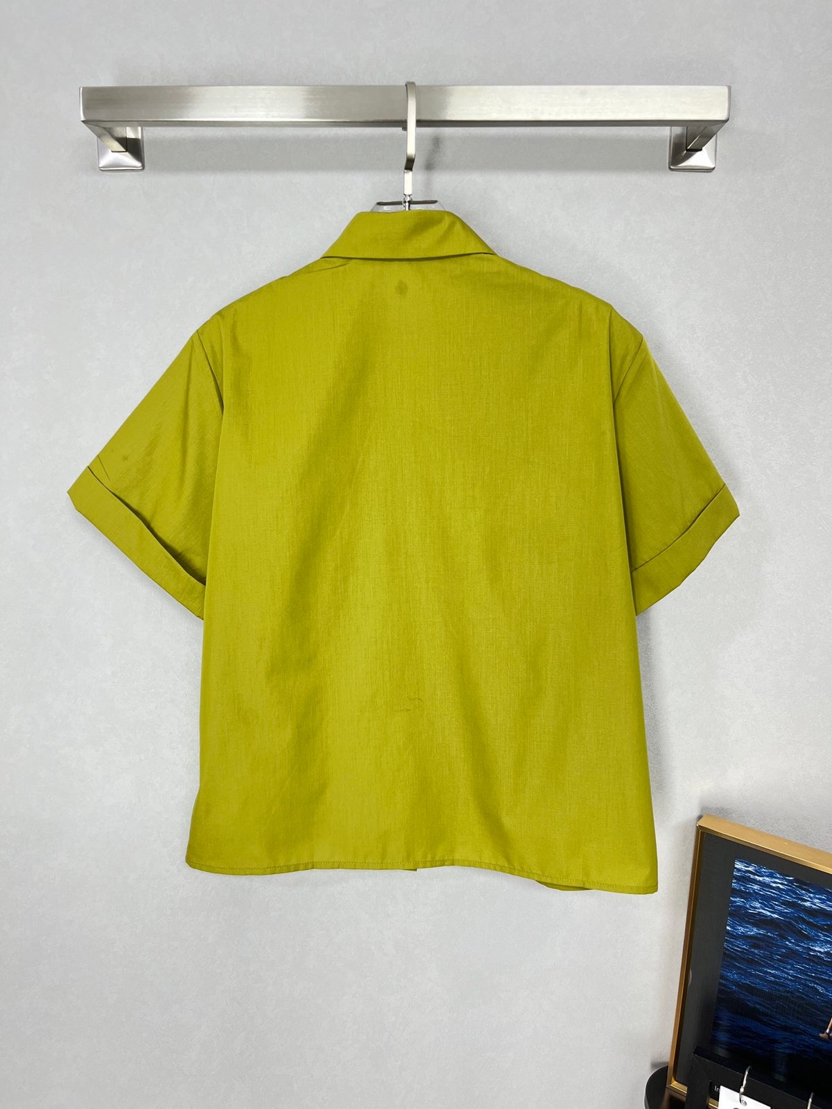 Lime Green Short Sleeve Poplin Shirt