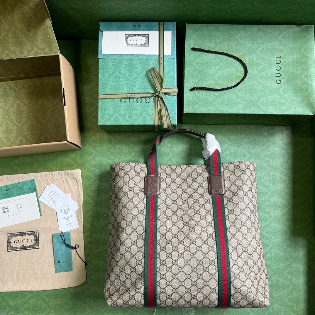 Gucci GG Supreme Canvas Tote Bag