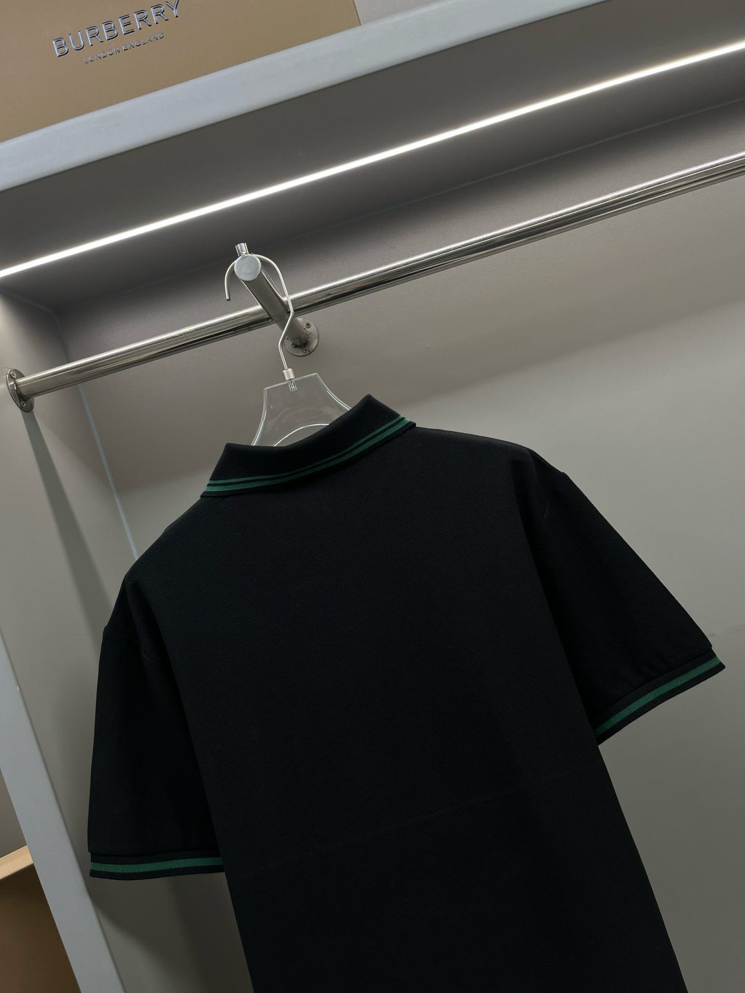 Burberry Striped Collar Polo Shirt