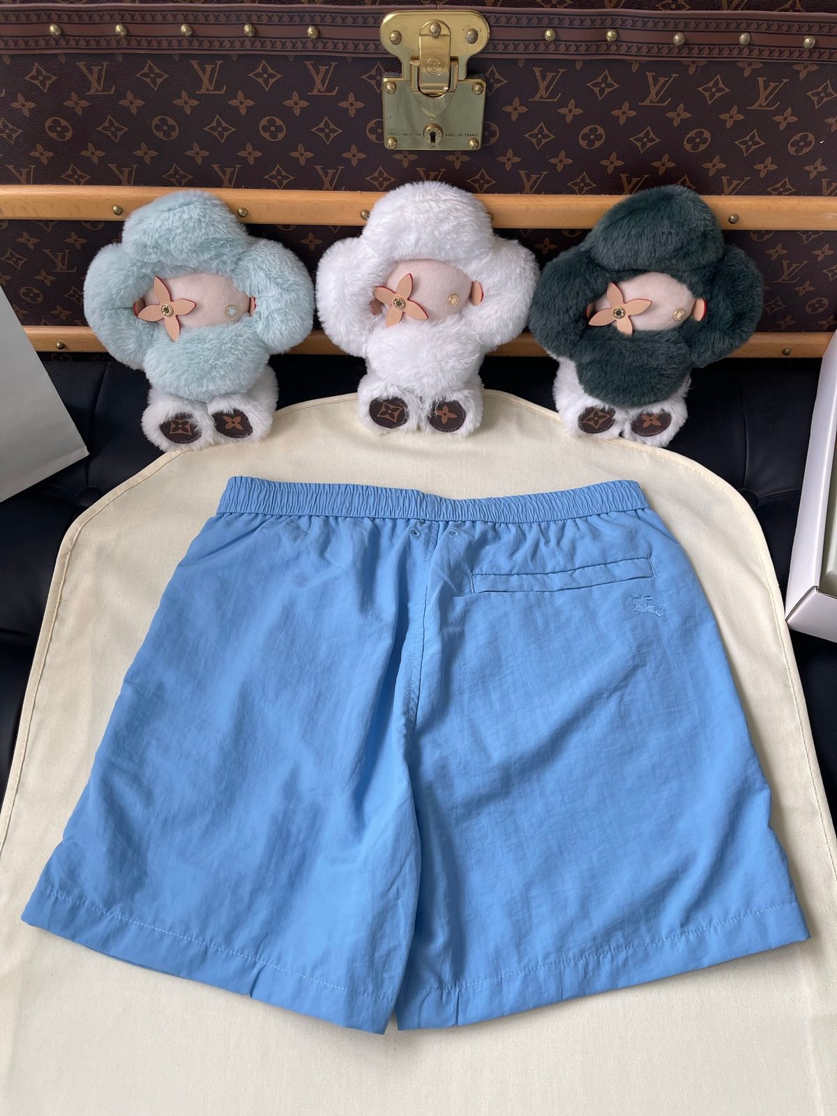 Burberry Check Trim Cotton Shorts