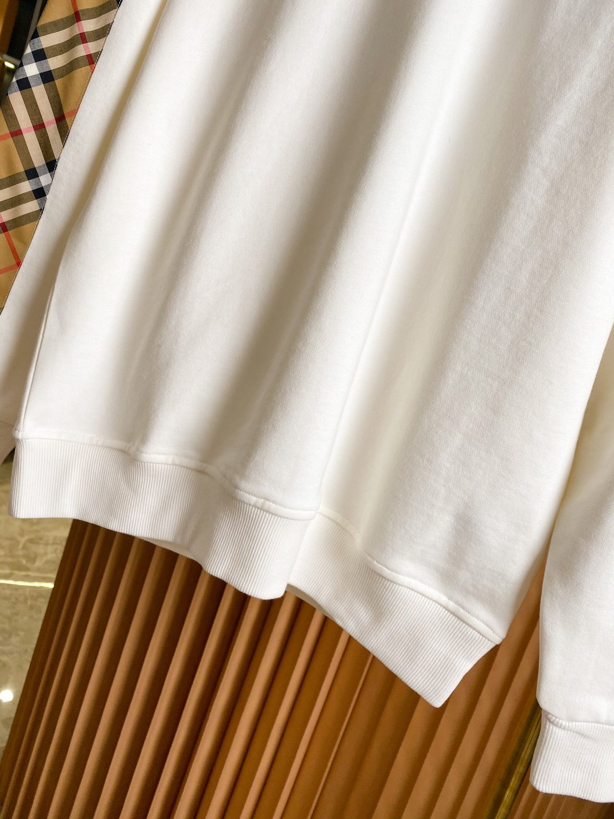 Burberry Check Pattern Crewneck Sweatshirt