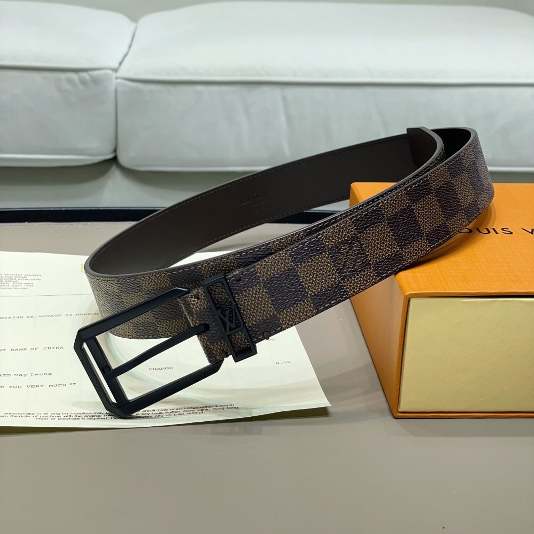 Louis Vuitton Damier Ebene Canvas Belt