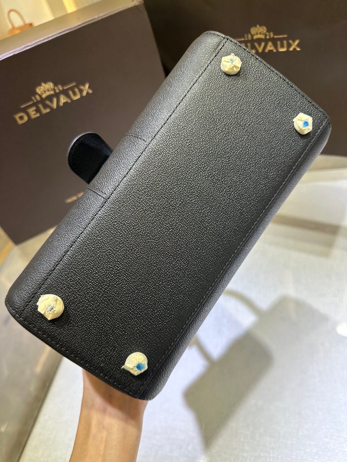 Delvaux Brillant Leather Shoulder Bag Black