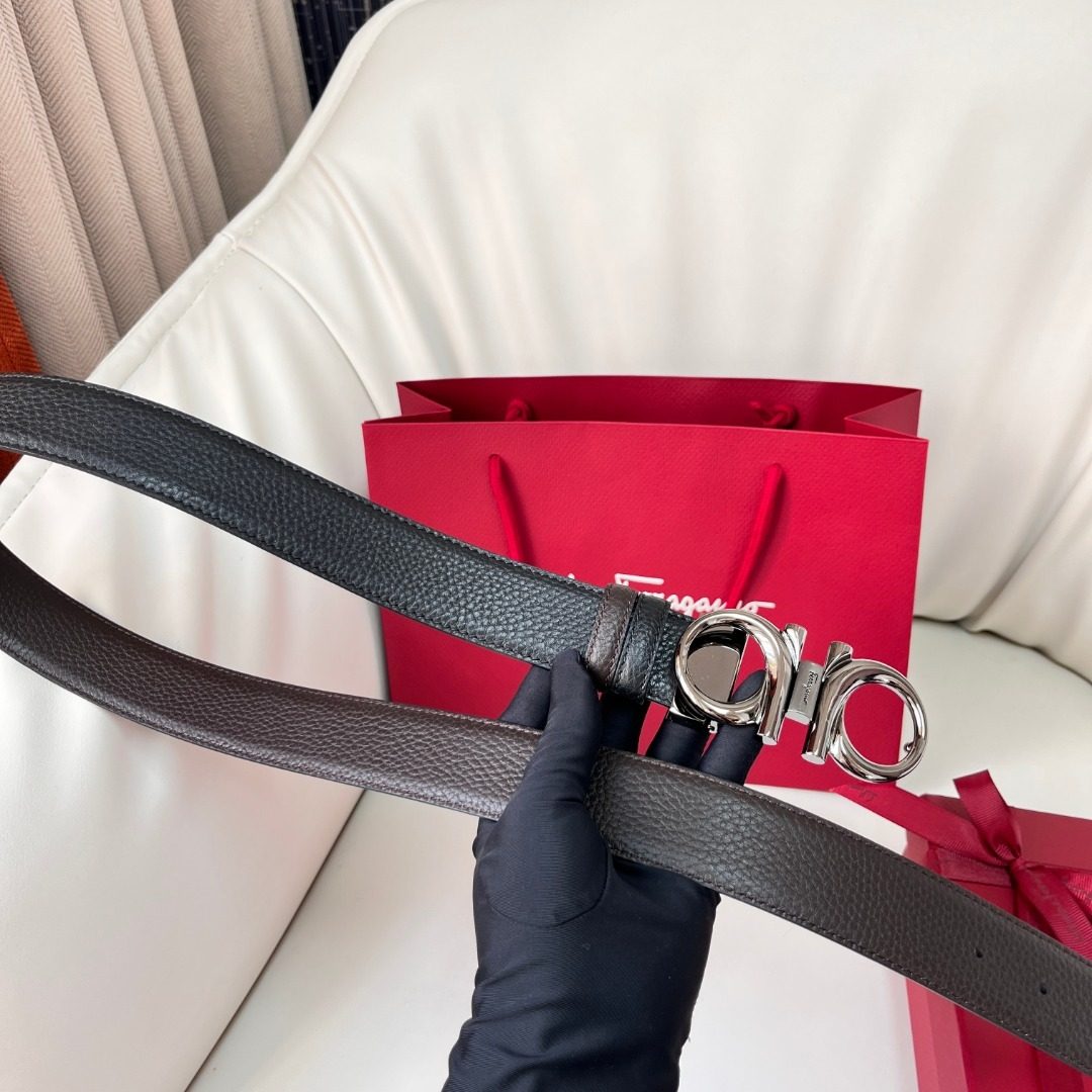 Hermès Reversible Leather Belt with Buckle