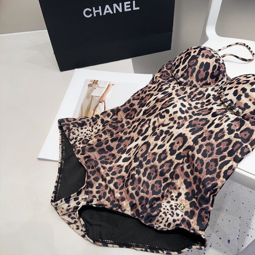 Dolce & Gabbana Leopard Print Swimsuit