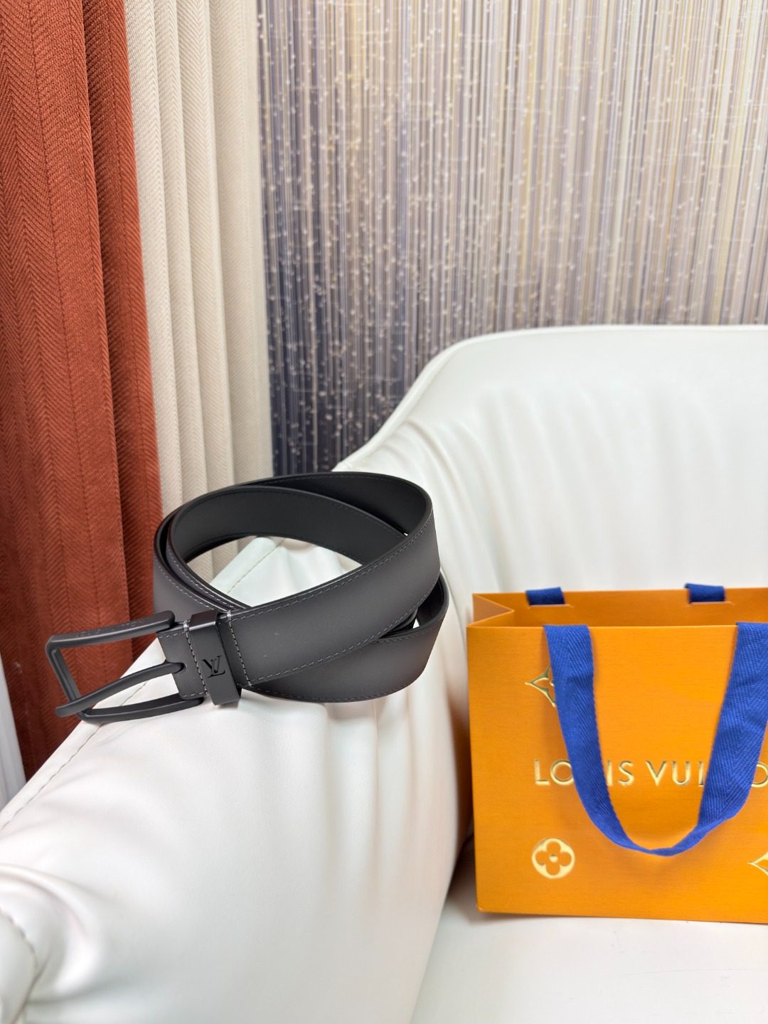 Louis Vuitton Black Leather Belt