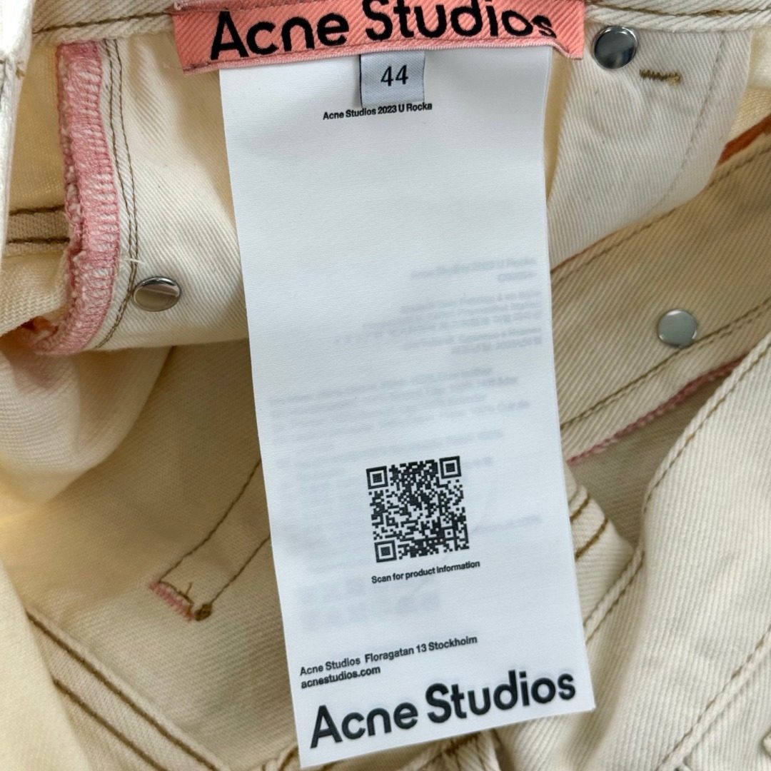 Acne Studios Cream Denim Shorts