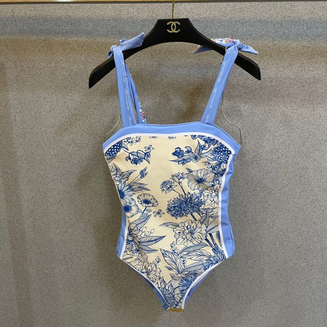 Gucci Floral Print One-Piece Swimsuit