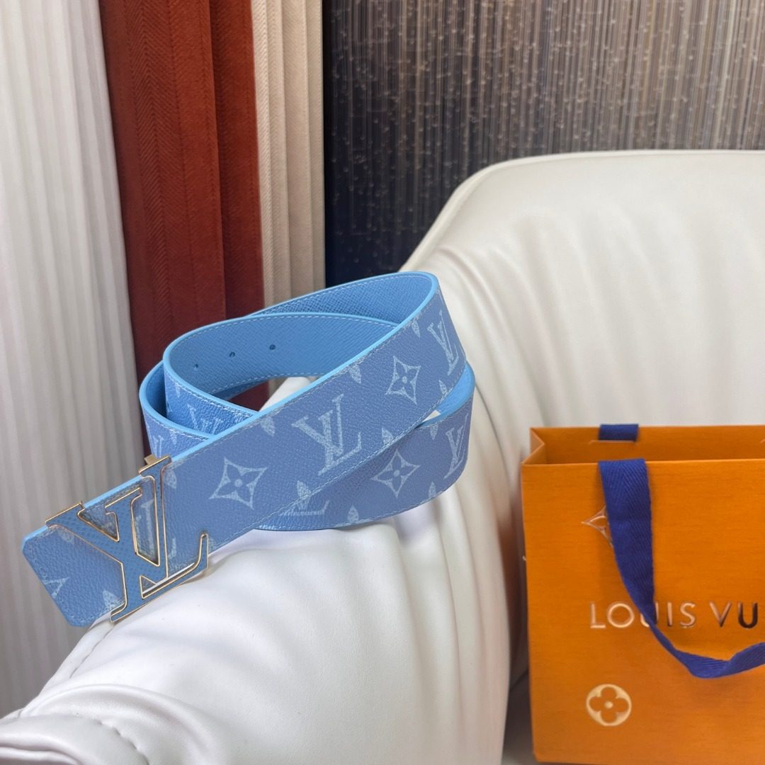 Louis Vuitton Monogram Canvas Blue Belt