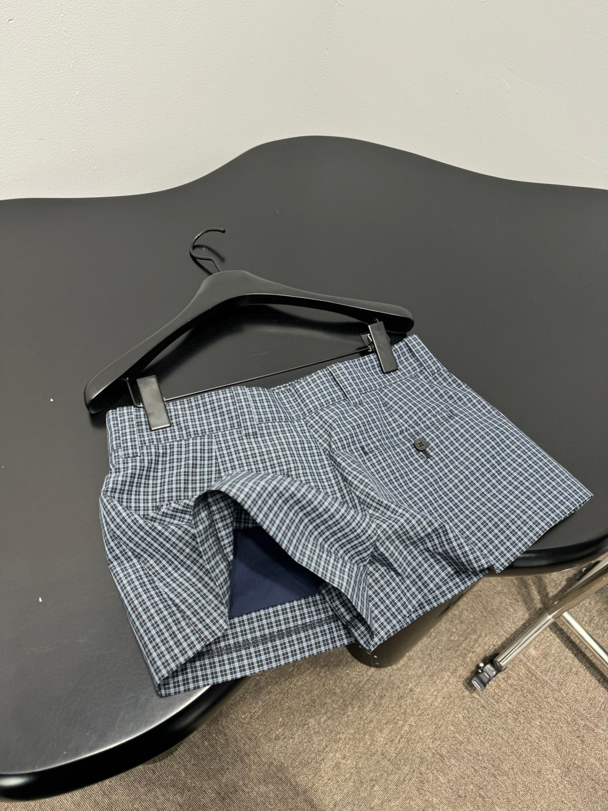 Men's Blue Check Cotton Boxer Shorts